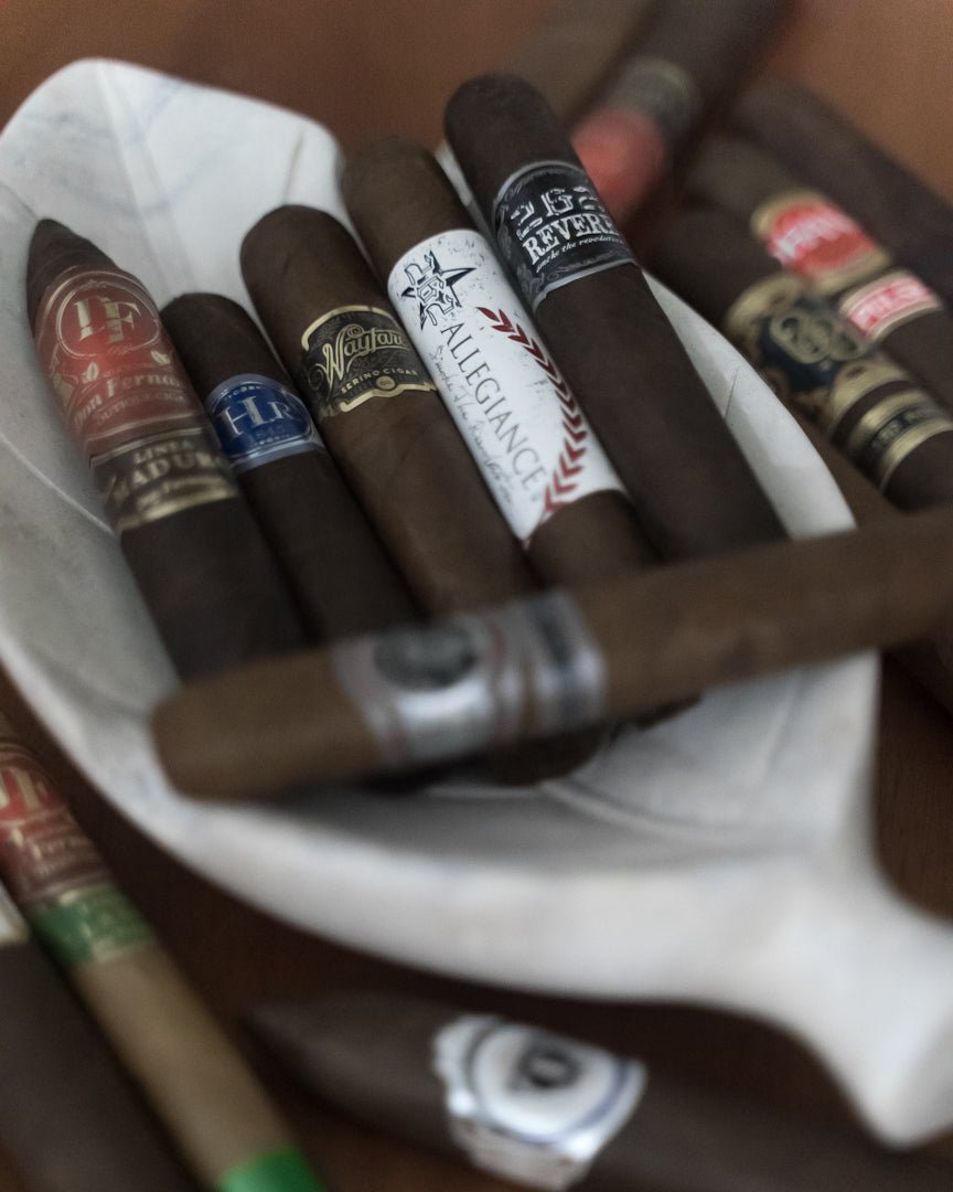 Hand Carved Stone Tobacco Leaf Cigar Ashtray (Large) #1