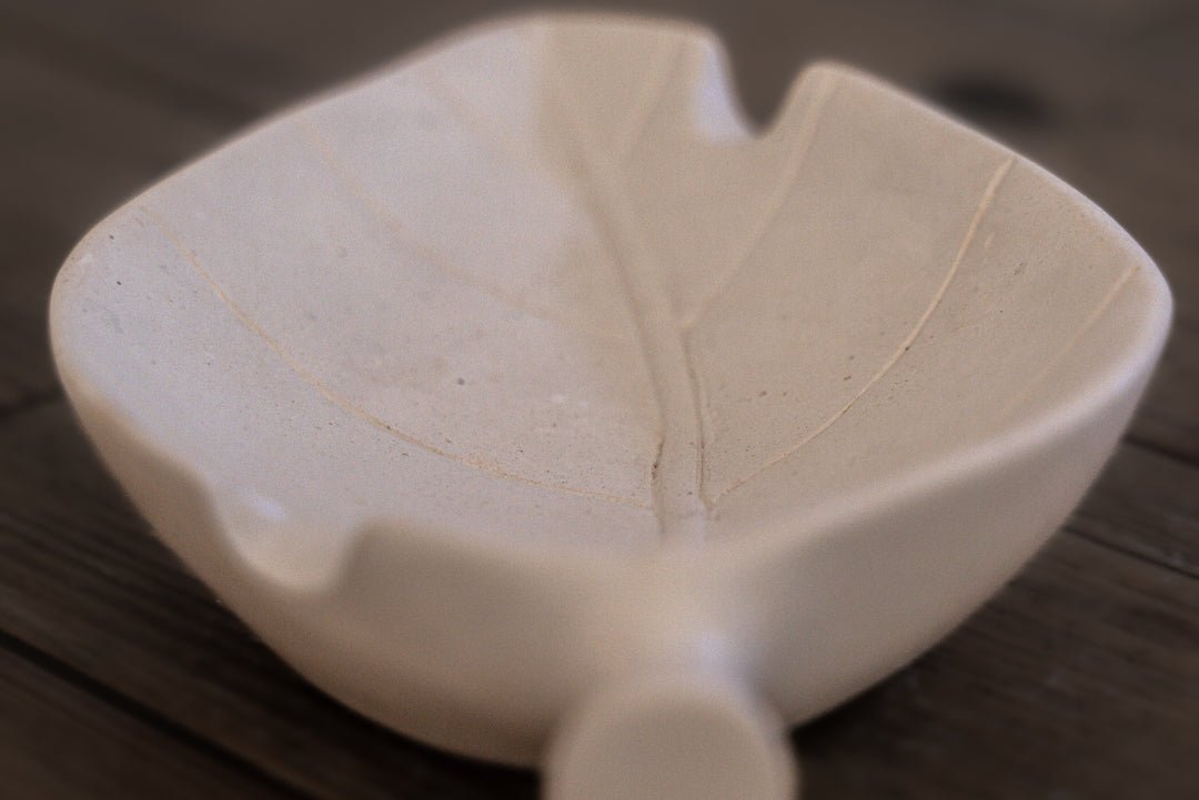 Hand Carved Stone Tobacco Leaf Cigar Ashtray (Large) #4