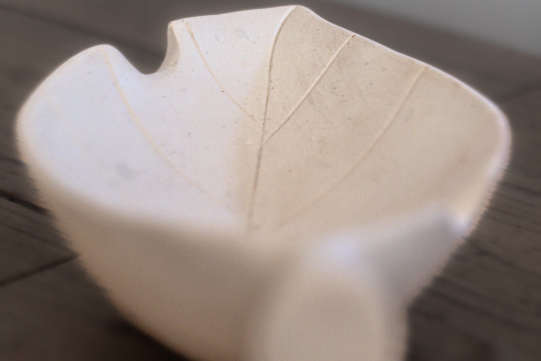 Hand Carved Stone Tobacco Leaf Cigar Ashtray (Large) #2