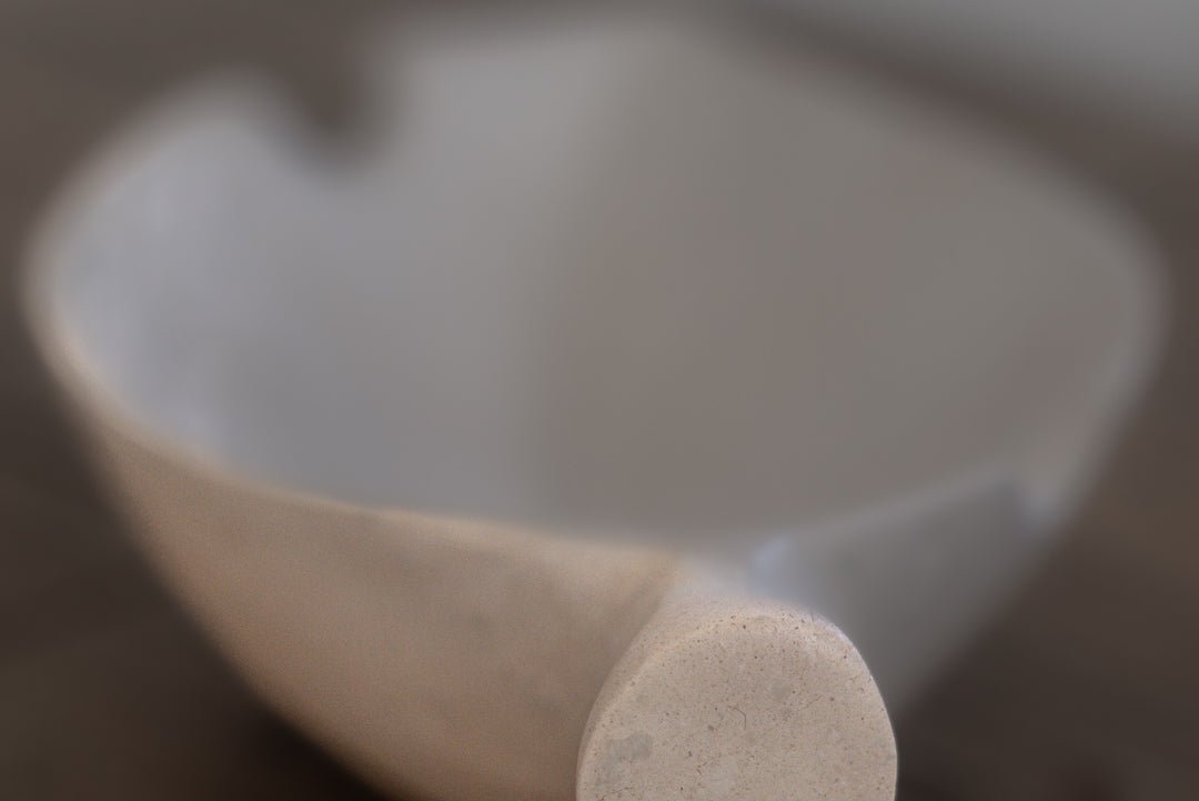 Hand Carved Stone Tobacco Leaf Cigar Ashtray (Large) #2