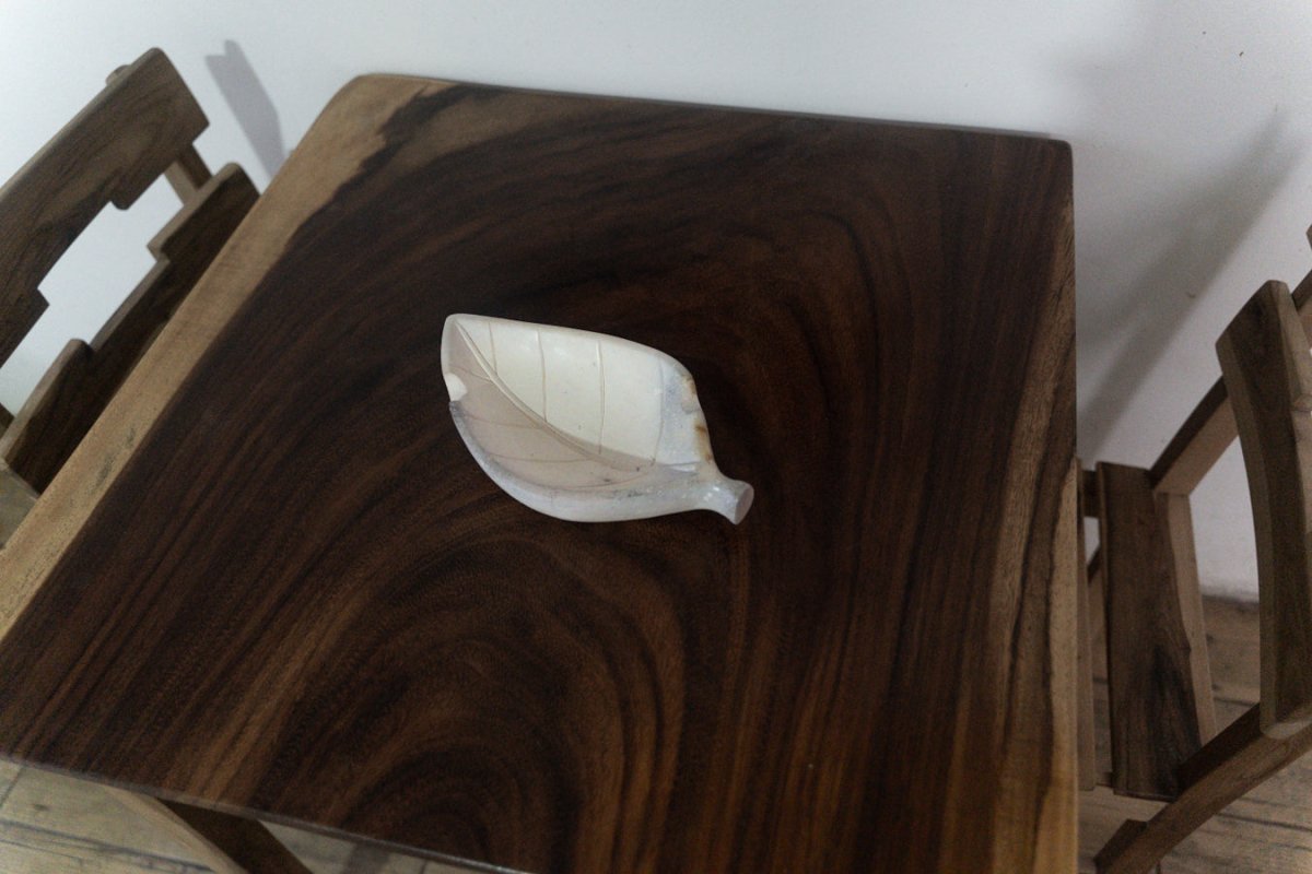 Hand Carved Stone Tobacco Leaf Cigar Ashtray (Extra Large) #5