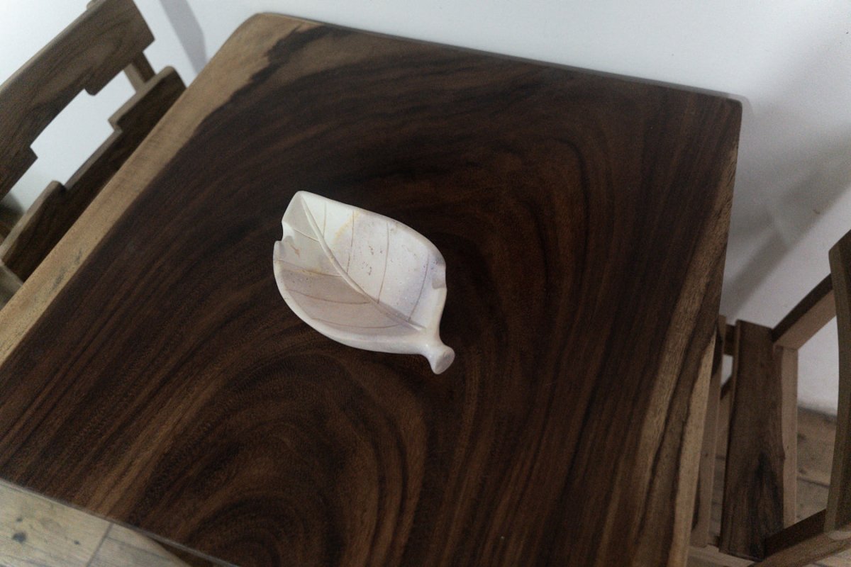 Hand Carved Stone Tobacco Leaf Cigar Ashtray (Extra Large) #3