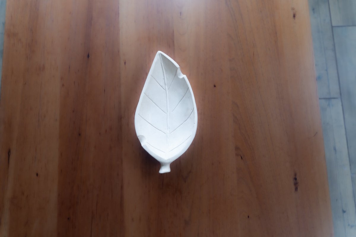 Hand Carved Stone Tobacco Leaf Cigar Ashtray (Extra Large) #7