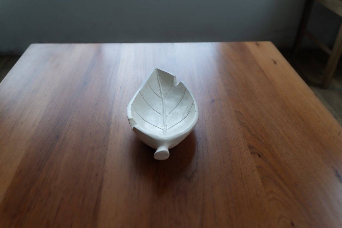 Hand Carved Stone Tobacco Leaf Cigar Ashtray (Extra Large) #7