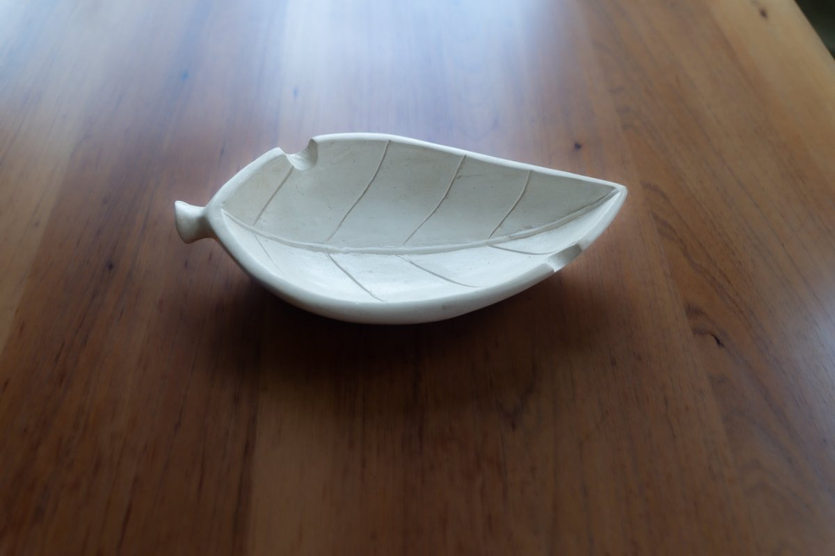 Hand Carved Stone Tobacco Leaf Cigar Ashtray (Extra Large) #7