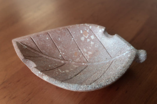 Hand Carved Stone Tobacco Leaf Cigar Ashtray (Extra Large) #6