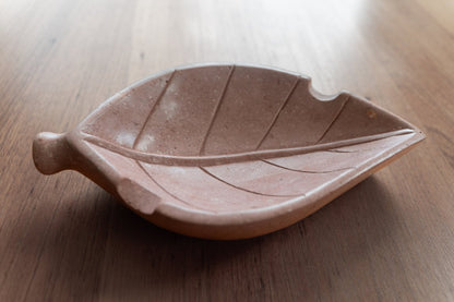 Hand Carved Stone Tobacco Leaf Cigar Ashtray (Extra Large) #2