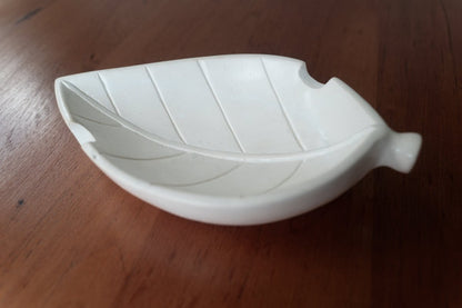 Hand Carved Stone Tobacco Leaf Cigar Ashtray (Extra Large) #1