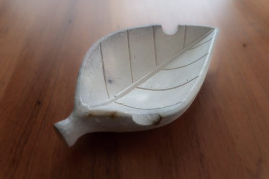 Hand Carved Stone Tobacco Leaf Cigar Ashtray (Extra Large) #5