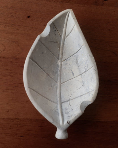 Hand Carved Stone Tobacco Leaf Cigar Ashtray (Extra Large) #4