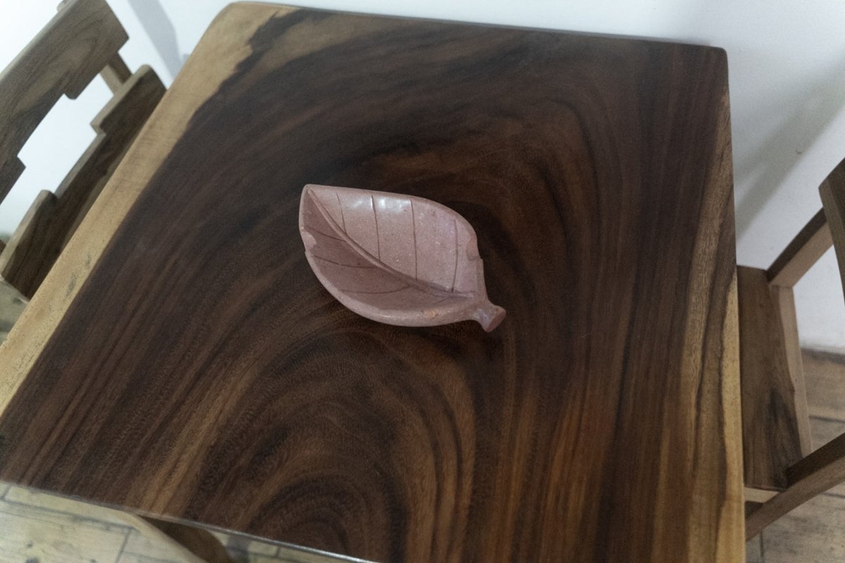 Hand Carved Stone Tobacco Leaf Cigar Ashtray (Extra Large) #2